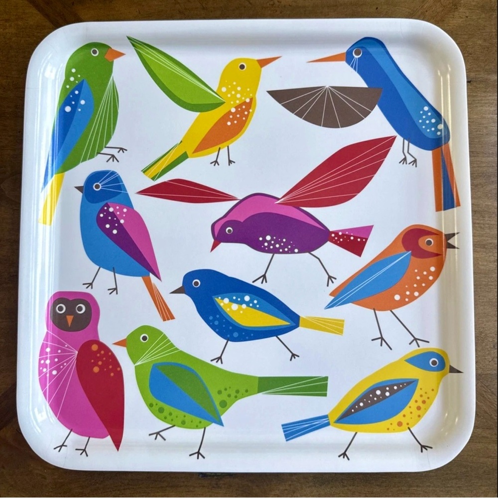 Colorful Bird Design Tray